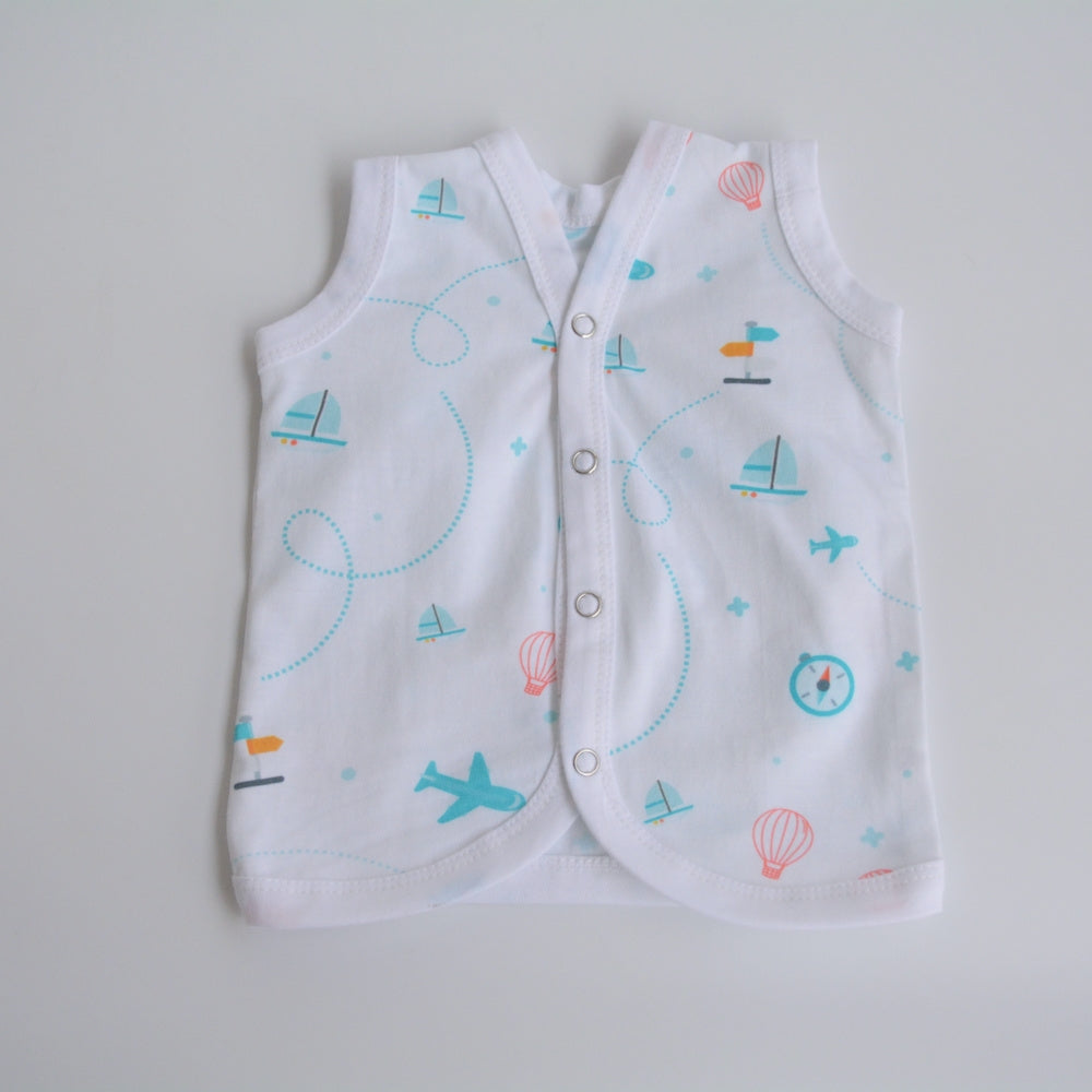 Muslin Vests Newborn Vests All Colours Doodle Baby Vests (Set Of