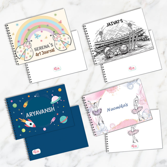 Watercolor Animals Personalised Art Book