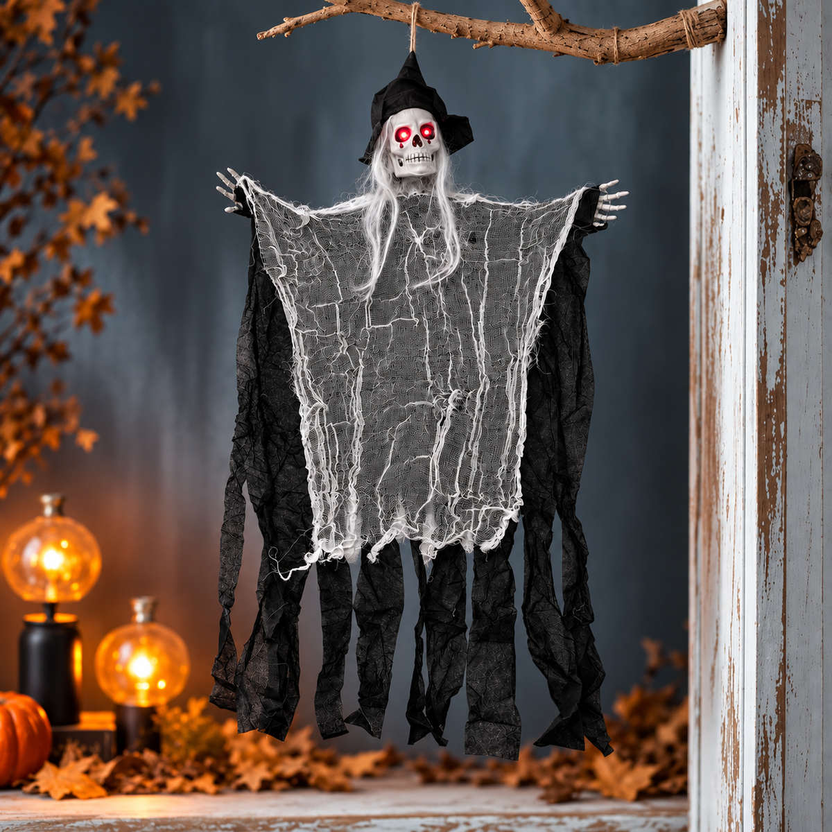 Animated Creepy Cackler – Phantom White