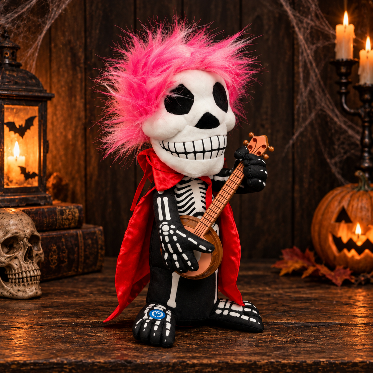 Animated Skeleton Rockstar – Banjo Ghoul