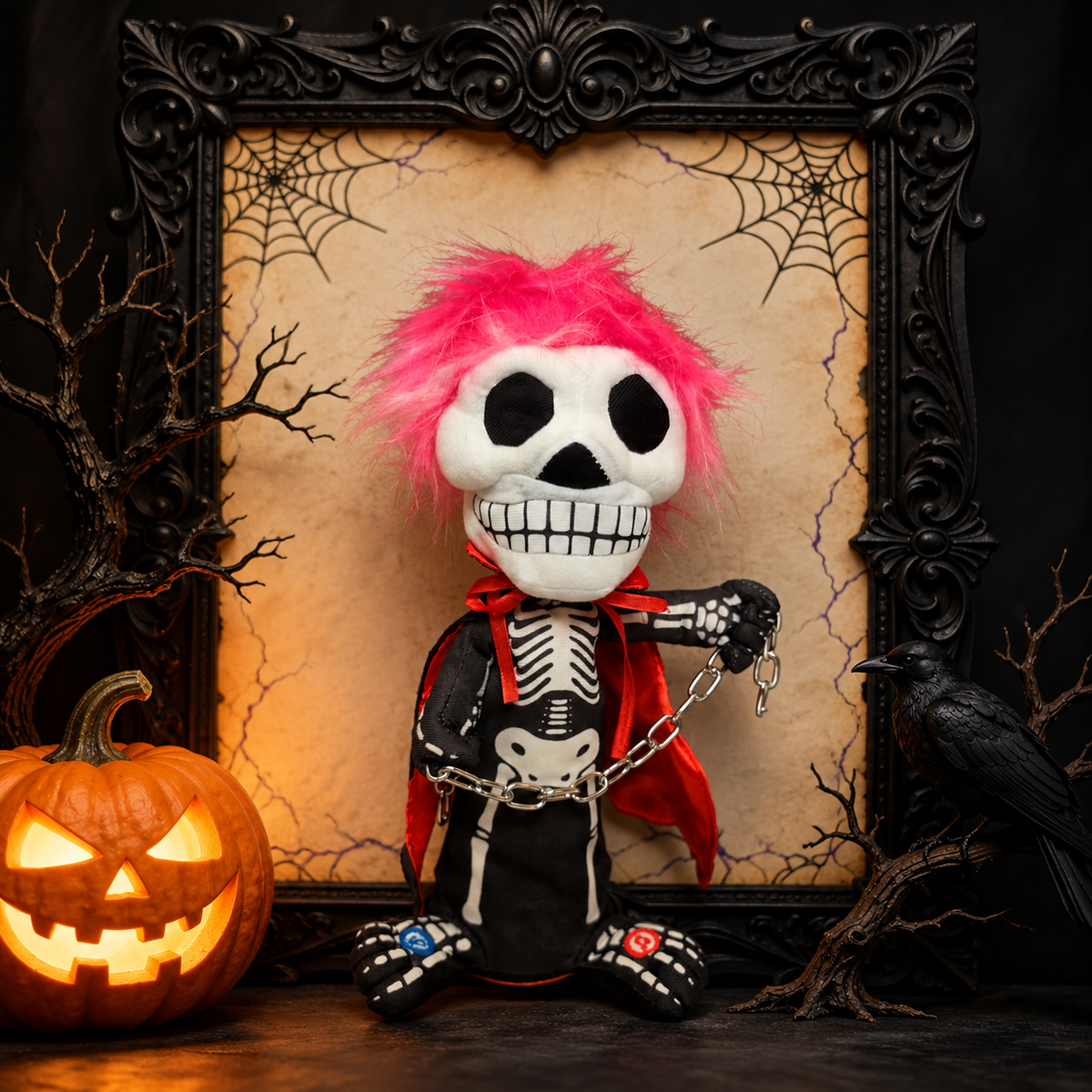 Animated Skeleton Rockstar – Chainsaw Punk