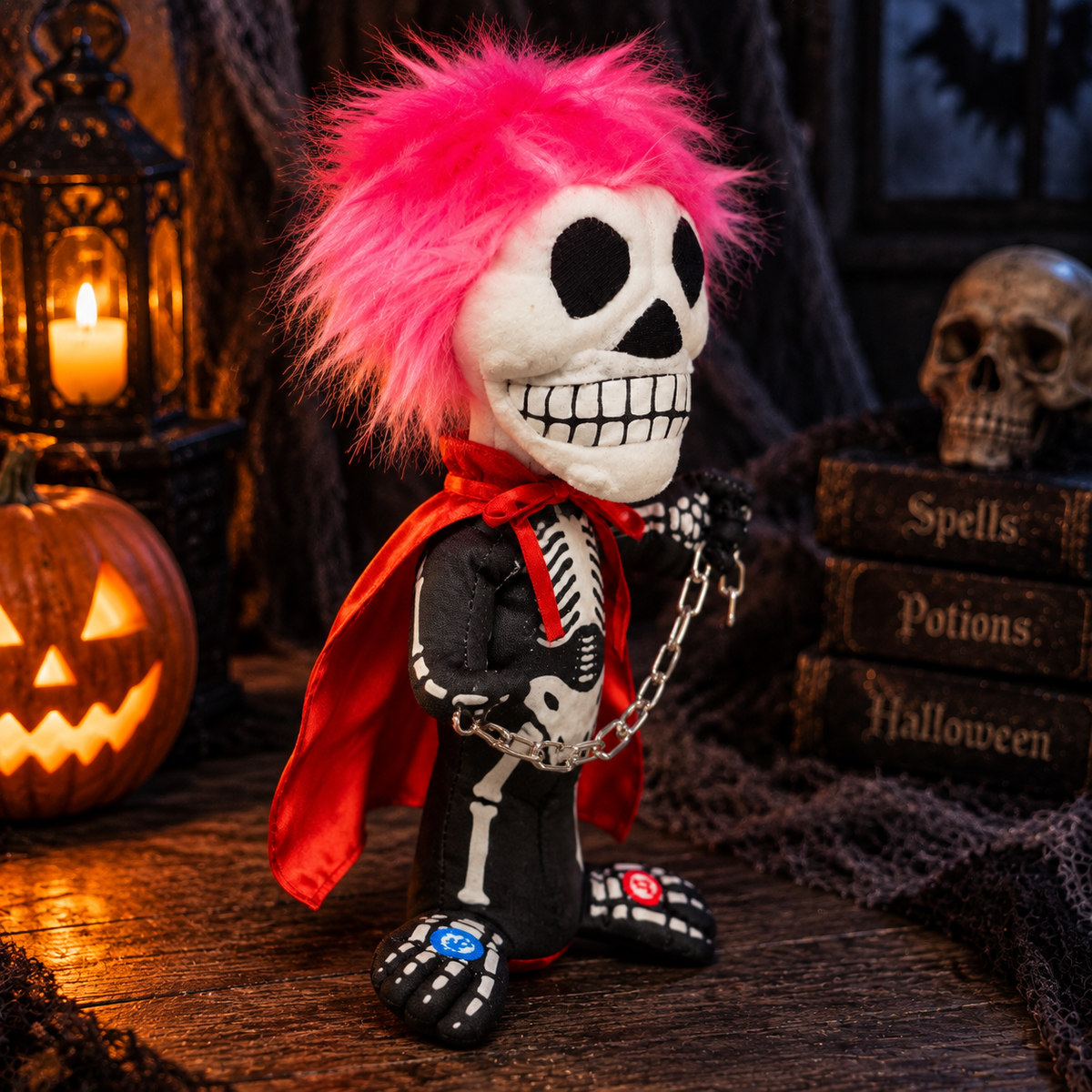 Animated Skeleton Rockstar – Chainsaw Punk