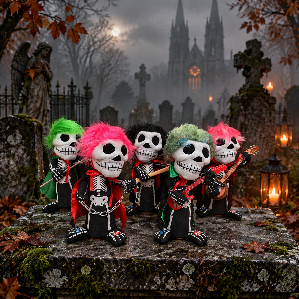 Animated Skeleton Rockstars – Set of 5
