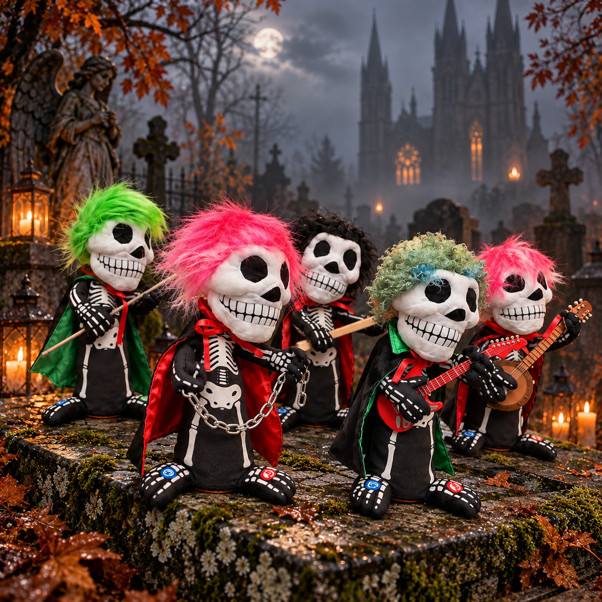 Animated Skeleton Rockstars – Set of 5