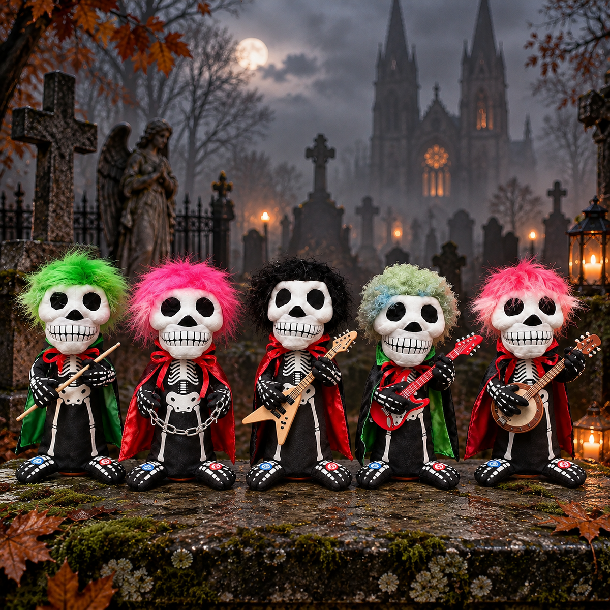 Animated Skeleton Rockstars – Set of 5