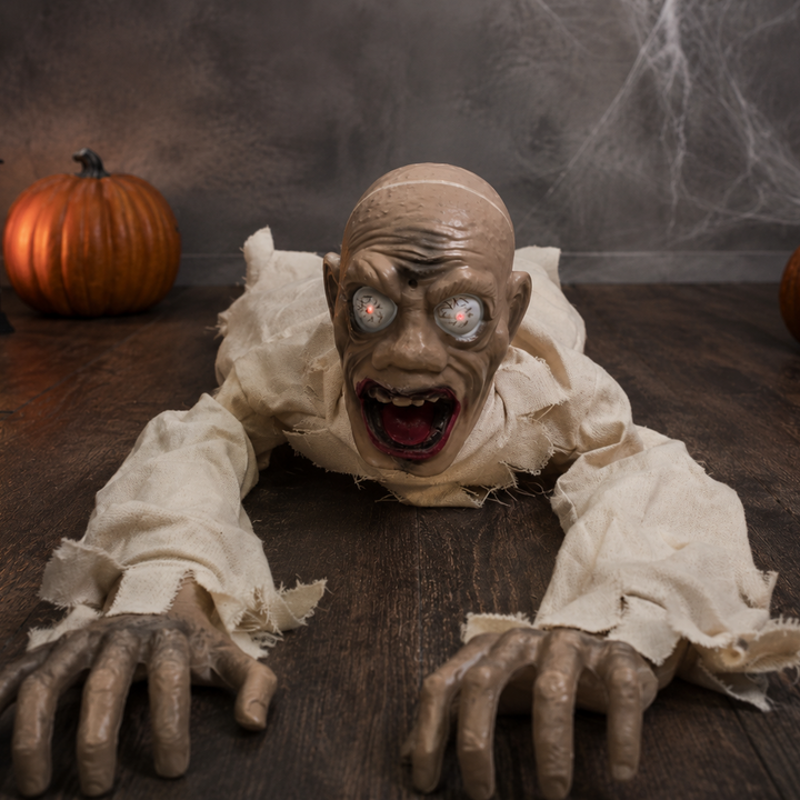 Animated Screaming Ghoul Crawling Creeper