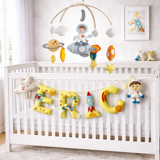 Astronaut Adventure Cot Mobile & Bunting Combo