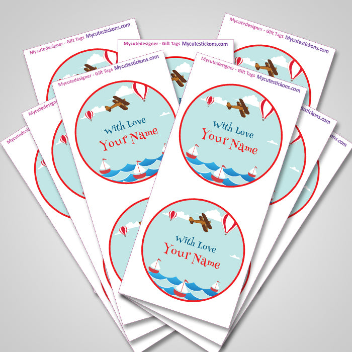 Personalised Gift Sticker - At the Seas - Set of 60
