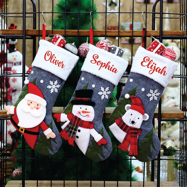 Babble Wrap Winter Wonderland Stockings- Set of 3