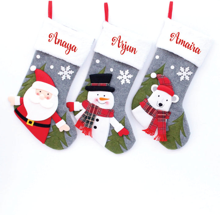 Babble Wrap Winter Wonderland Stockings- Snowy Snowman