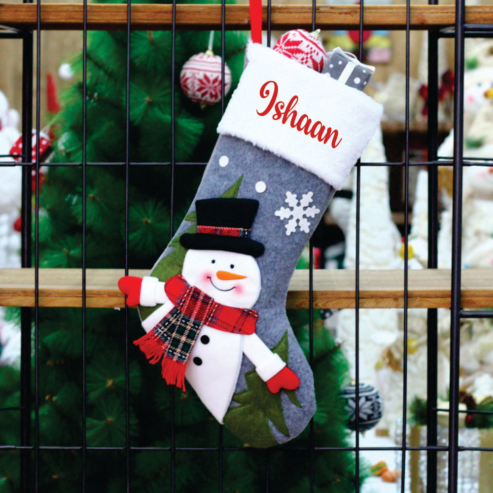 Babble Wrap Winter Wonderland Stockings- Snowy Snowman