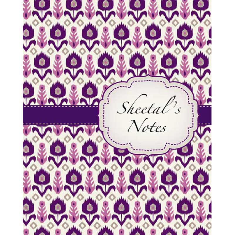 Purple Ikat Hardbound Notebook