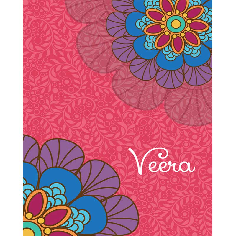 Red Floral Hardbound Notebook