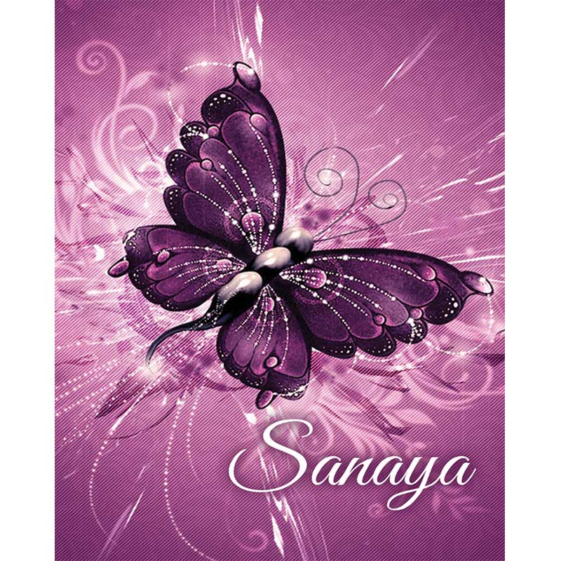 Purple Butterfly Hardbound Notebook