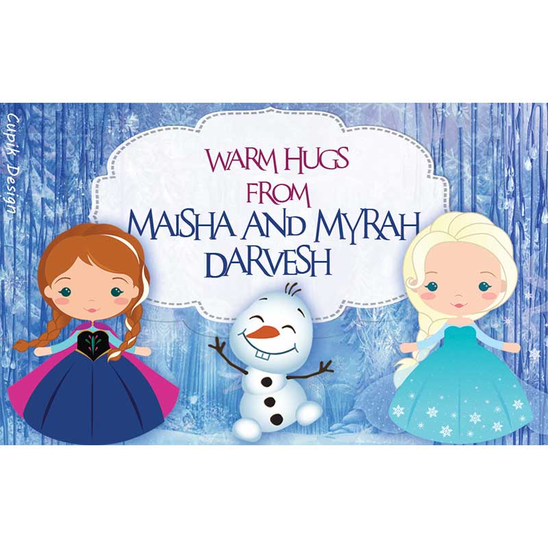 Frozen Return Gift Labels