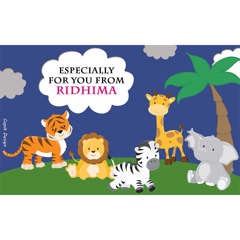 Jungle Safari Return Gift Labels