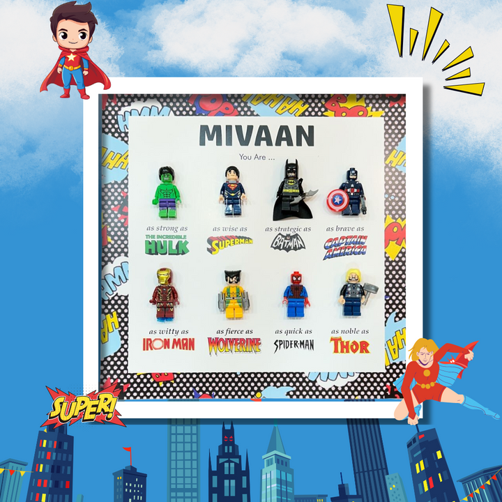 Babble Wrap Bhai/Brother 3D Super Lego Frame (8 Legos)