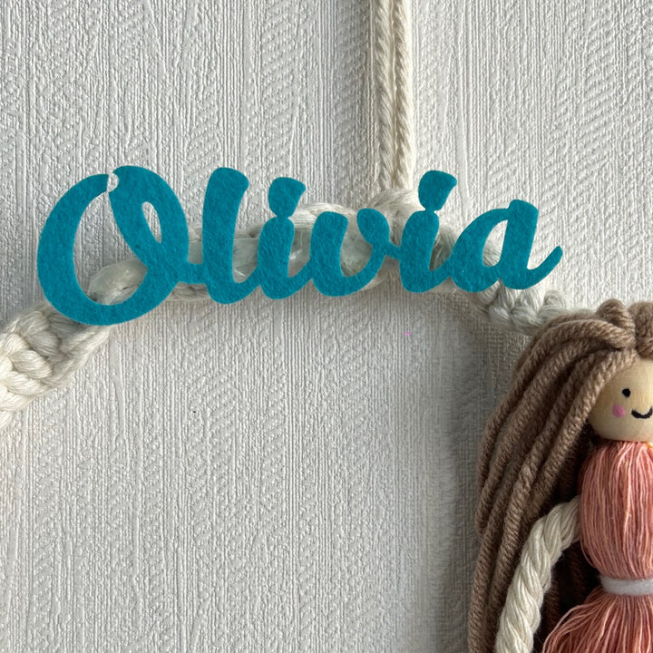 Babble Wrap Clara Macrame Name Hanging