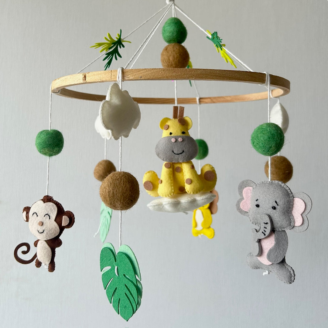 Babble Wrap Cot / Crib Mobile - Animal Adventure