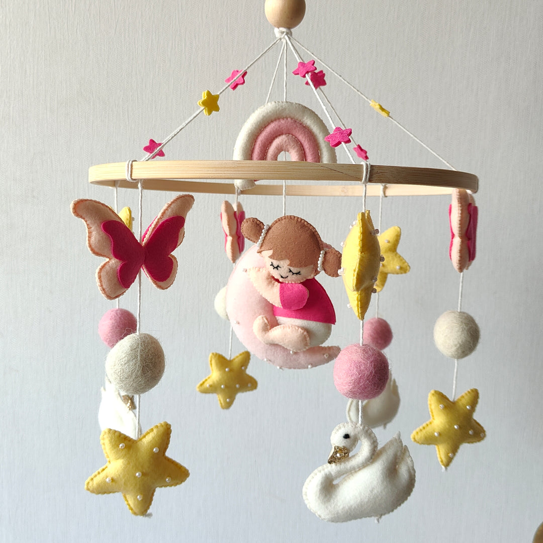 Babble Wrap Cot / Crib Mobile - Twinkling Princess