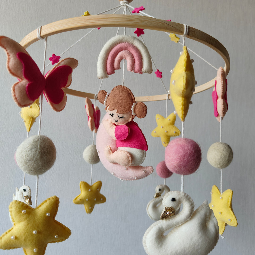 Babble Wrap Cot / Crib Mobile - Twinkling Princess