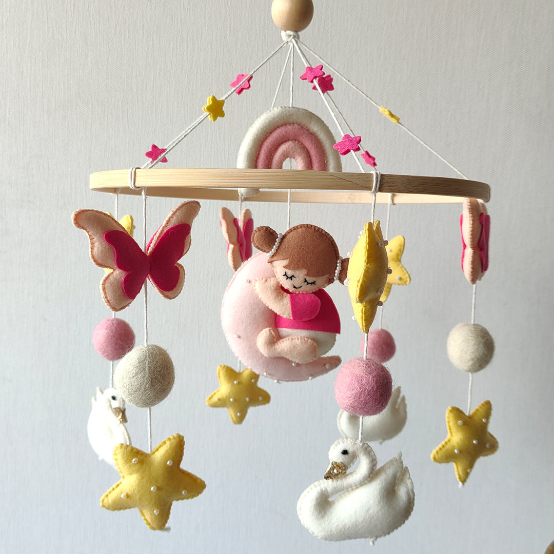 Babble Wrap Cot / Crib Mobile - Twinkling Princess