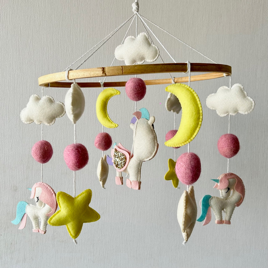 Babble Wrap Cot / Crib Mobile - Dreamy Unicorn