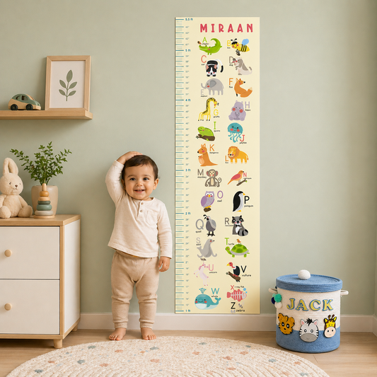 Babble Wrap Height Chart Wall Stickers - ABC Jungle Journey