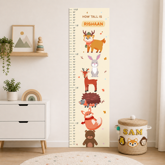 Babble Wrap Height Chart Wall Stickers - Little Woodland Tales