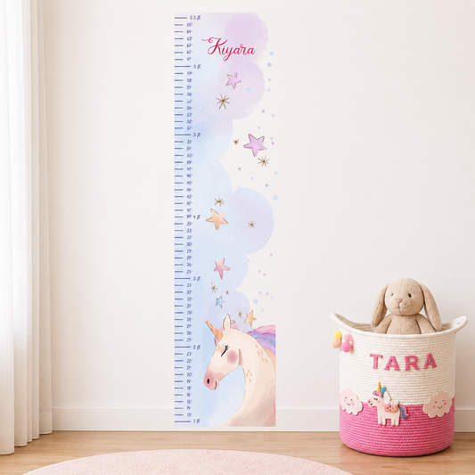 Babble Wrap Height Chart Wall Stickers - Magical Unicorn