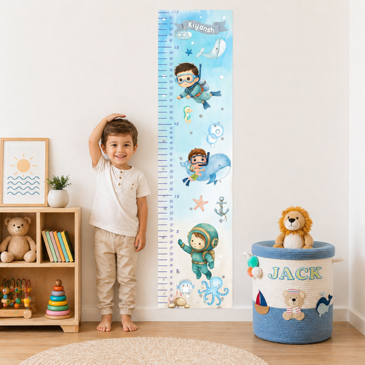 Babble Wrap Height Chart Wall Stickers - Sea Explorer