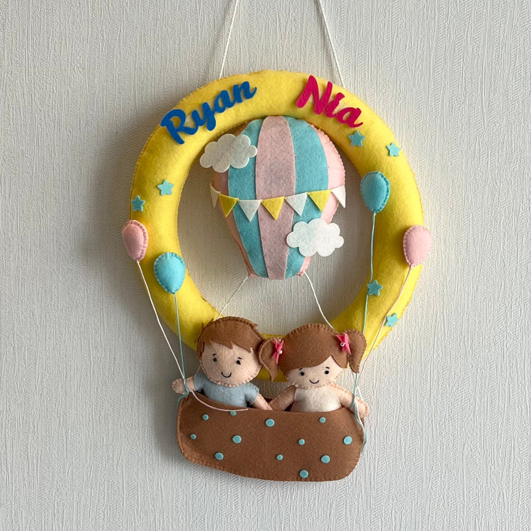 Babble Wrap Hot Air Balloon Buddies Name Hanging