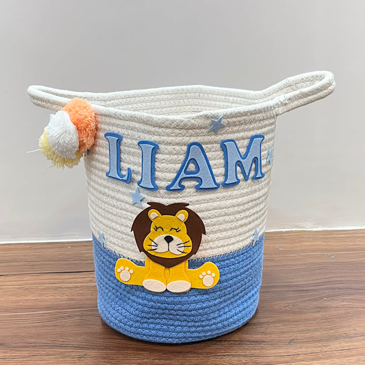 Babble Wrap Jute Cotton Storage Basket - Cuddle Cub