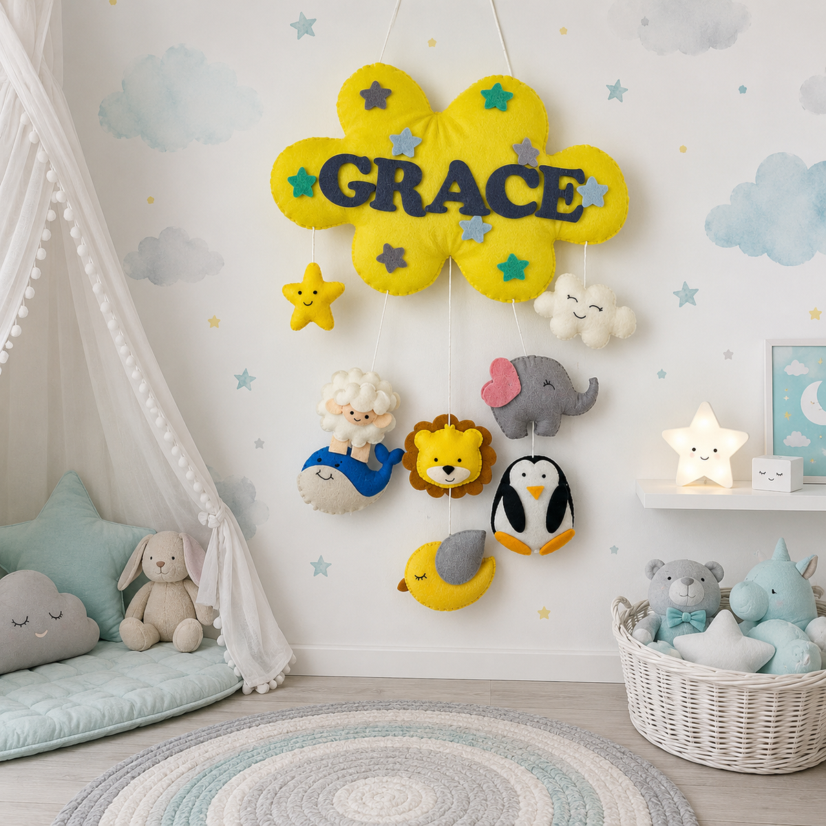 Babble Wrap  Animals Team Name Hanging