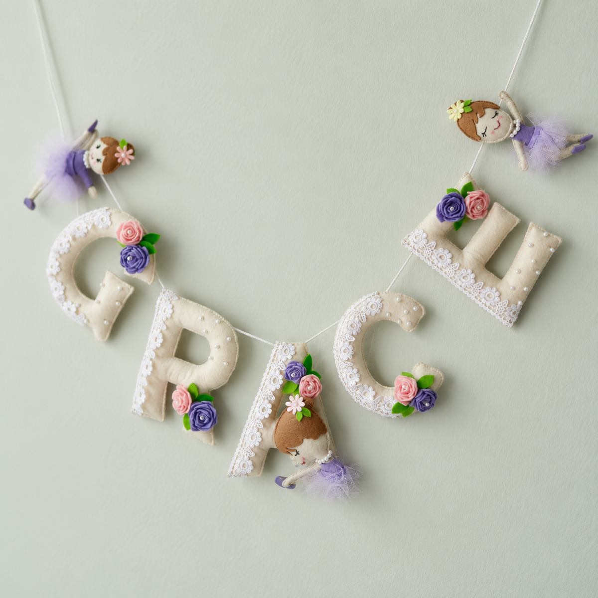Babble Wrap Ballerina Name Bunting/Garland