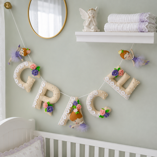 Babble Wrap Ballerina Name Bunting/Garland