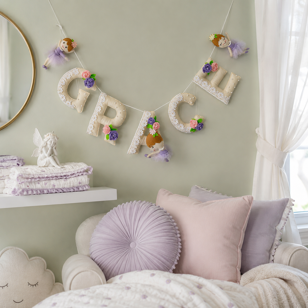 Babble Wrap Ballerina Name Bunting/Garland