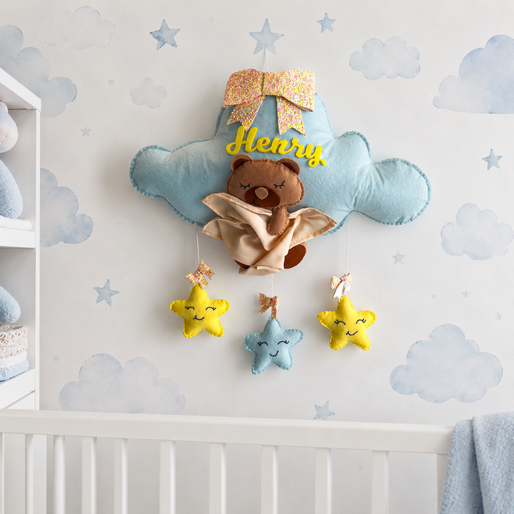 Babble Wrap Bear Hug's Blanket Name Hanging