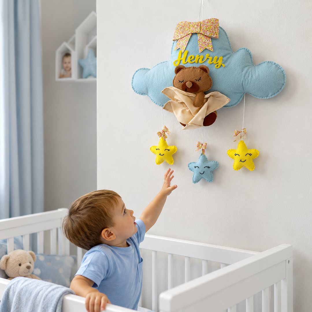 Babble Wrap Bear Hug's Blanket Name Hanging