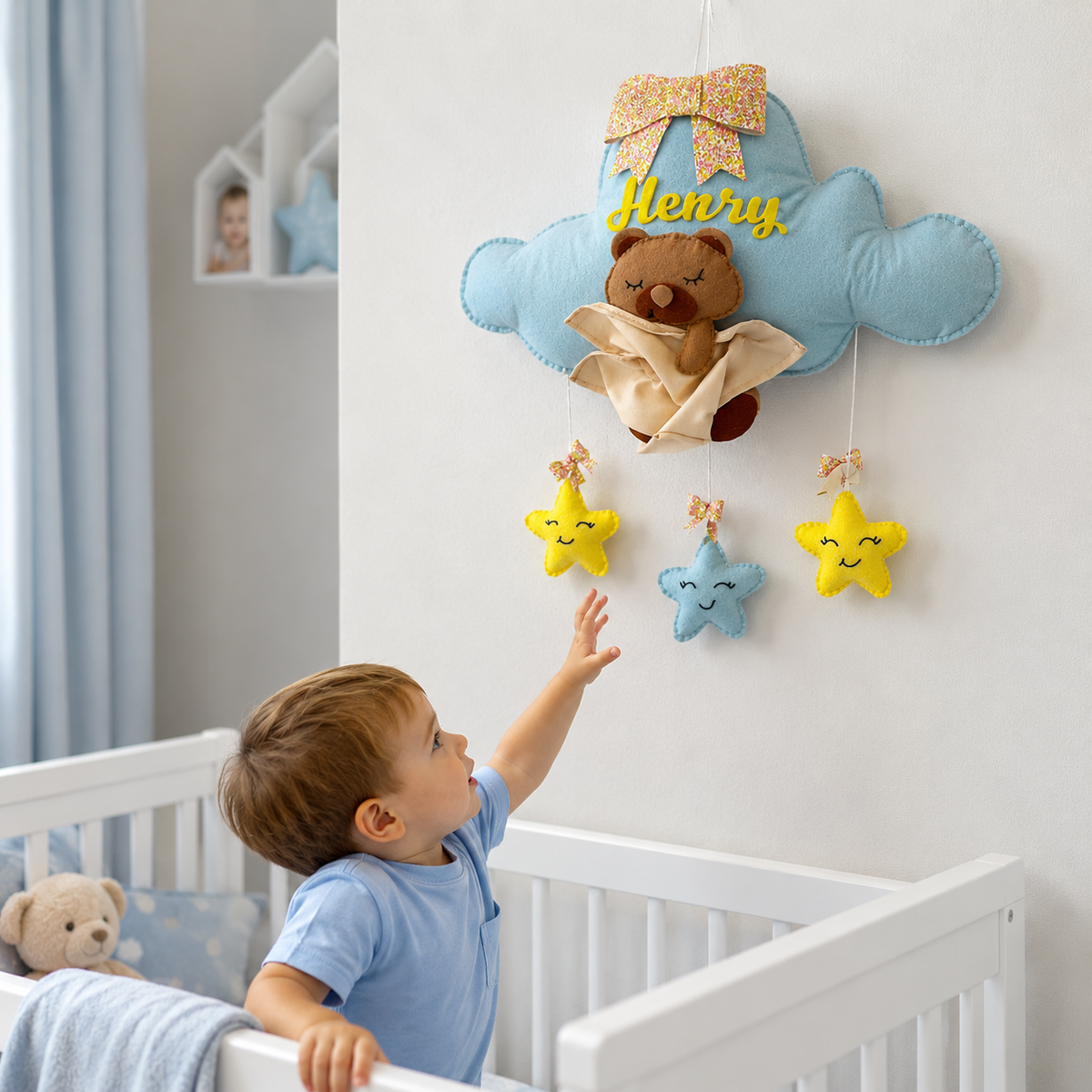 Babble Wrap Bear Hug's Blanket Name Hanging