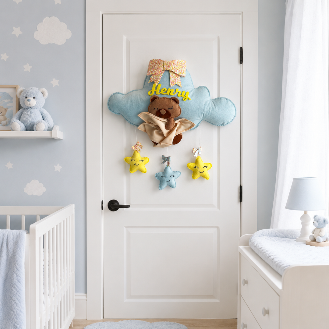 Babble Wrap Bear Hug's Blanket Name Hanging
