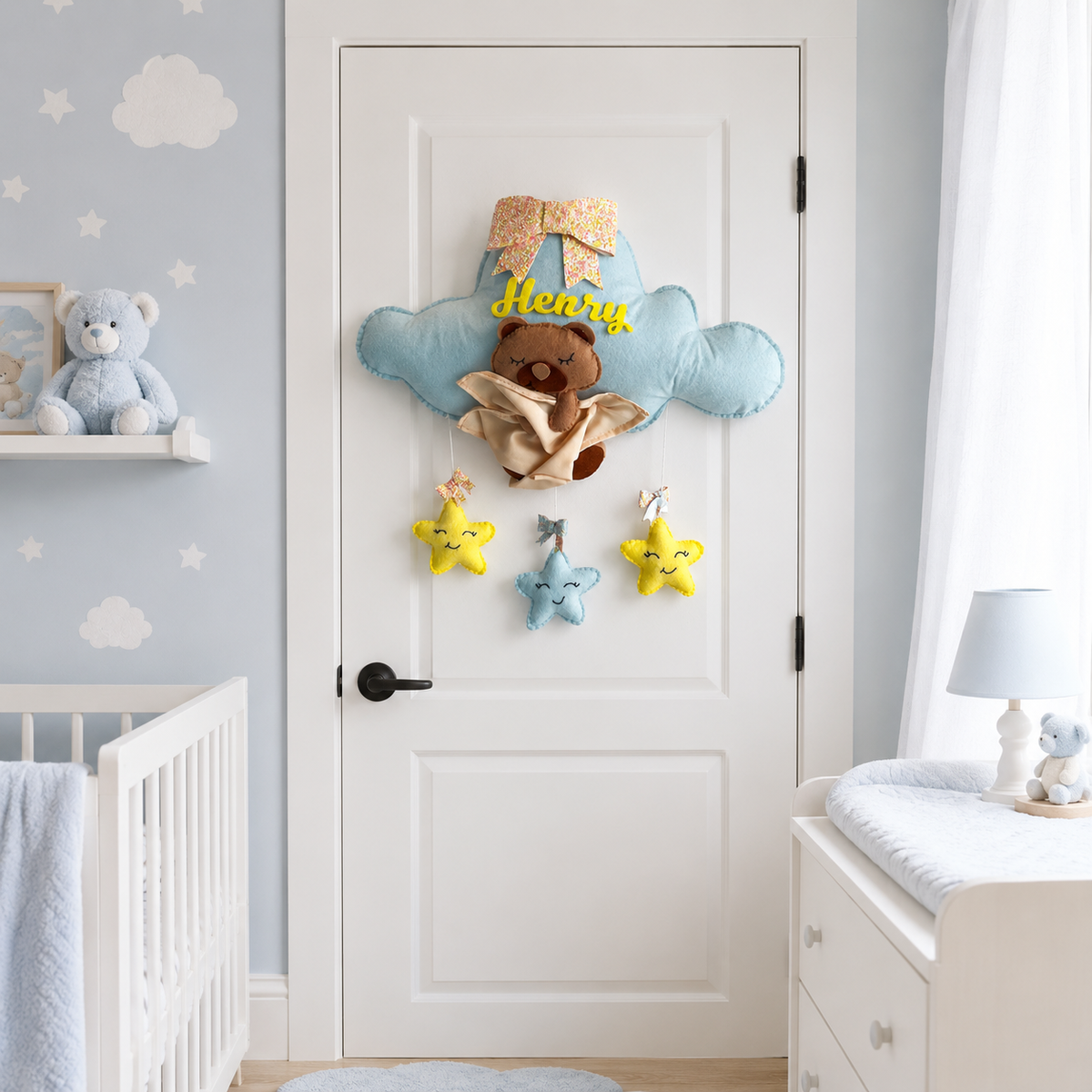 Babble Wrap Bear Hug's Blanket Name Hanging
