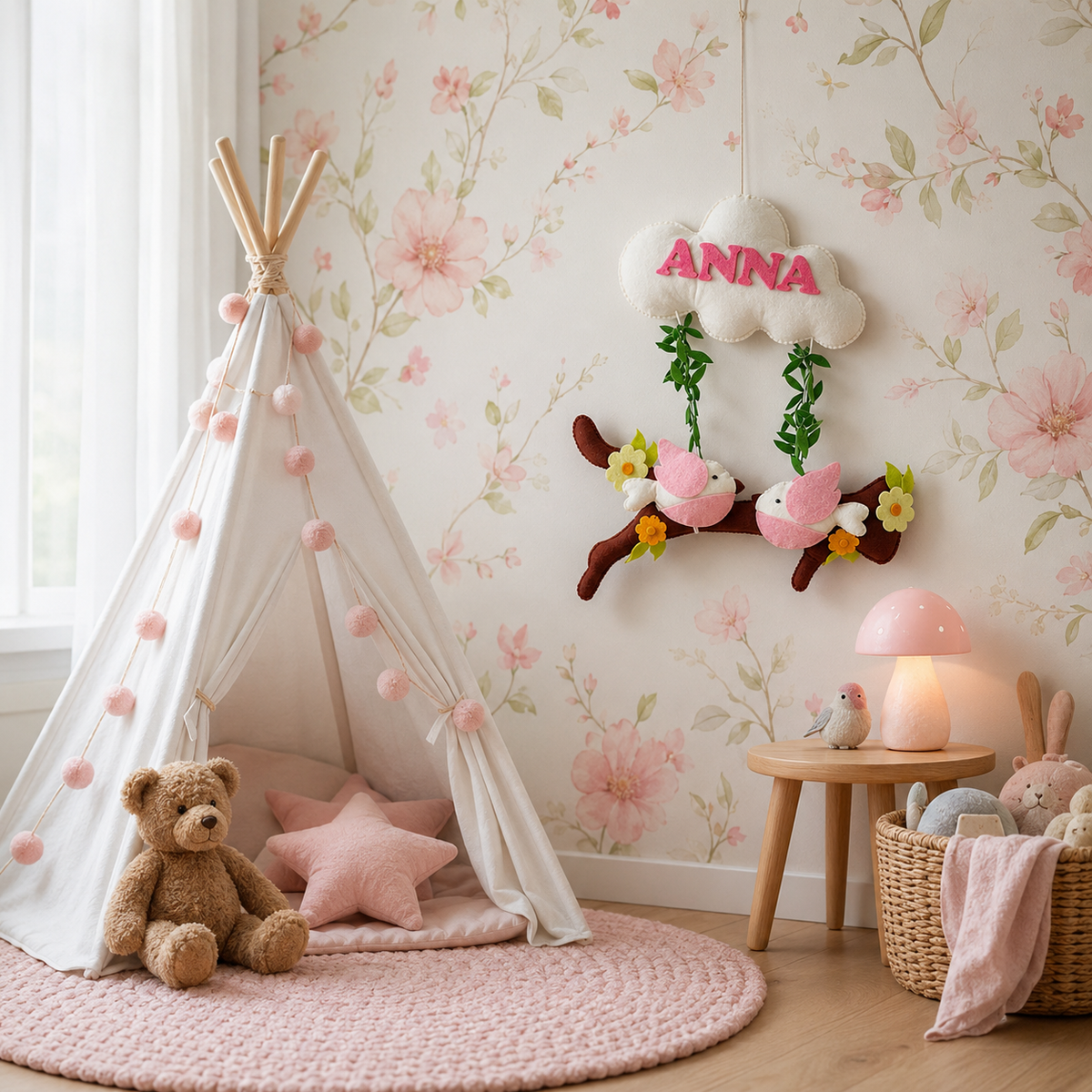 Babble Wrap Birdie Bliss Name Hanging