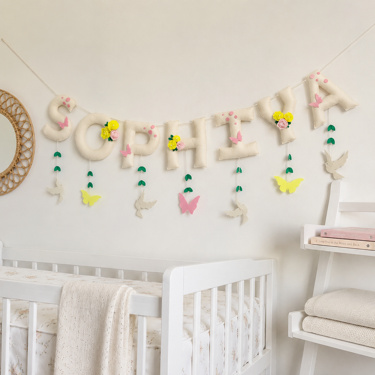 Babble Wrap Birds & Butterflies Name Bunting/Garland