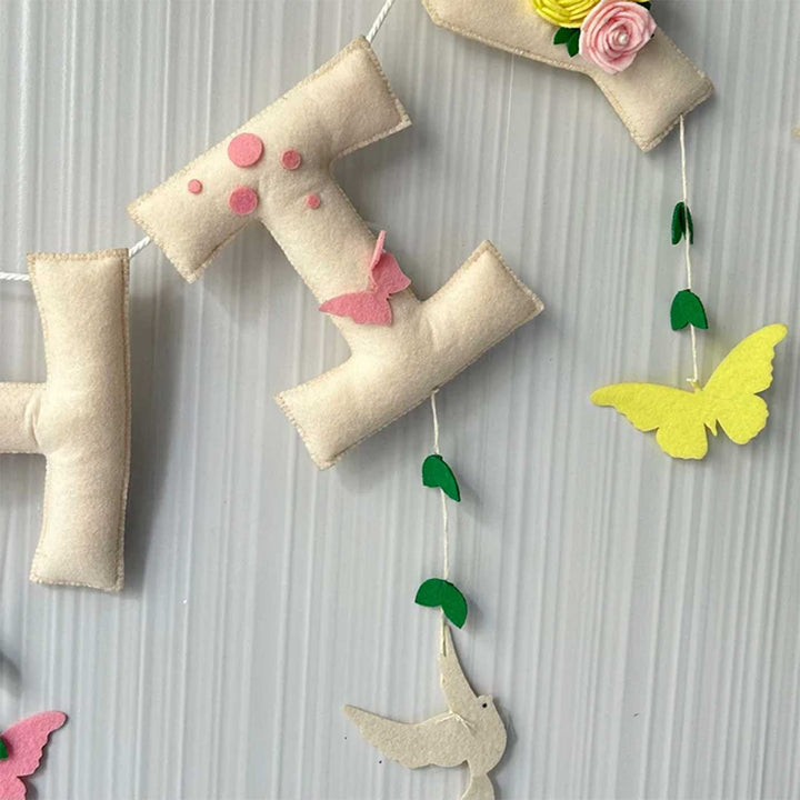 Babble Wrap Birds & Butterflies Name Bunting/Garland