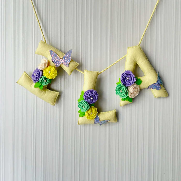 Babble Wrap Butterfly Garden Name Bunting/Garland