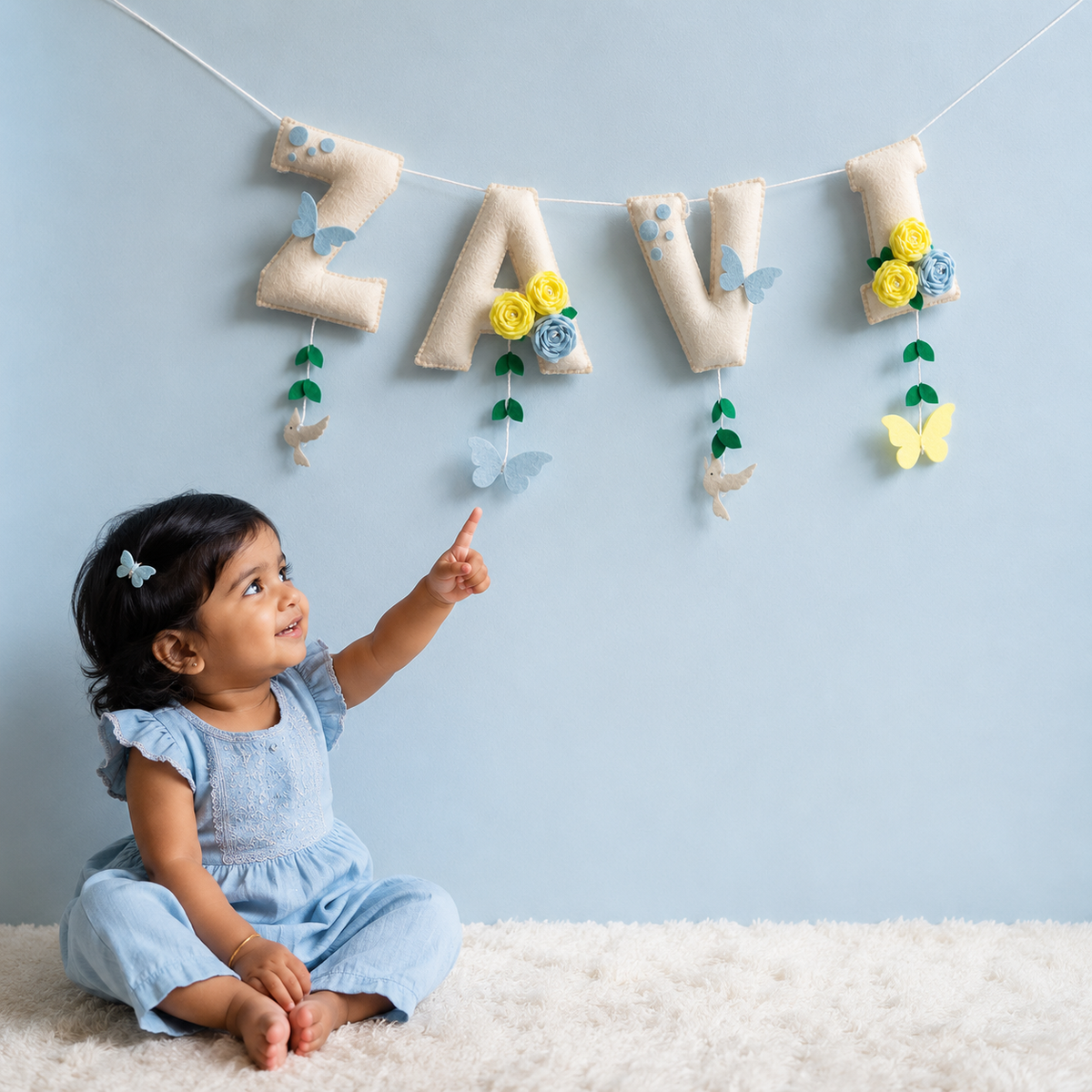 Babble Wrap Butterfly Meadows Name Bunting/Garland