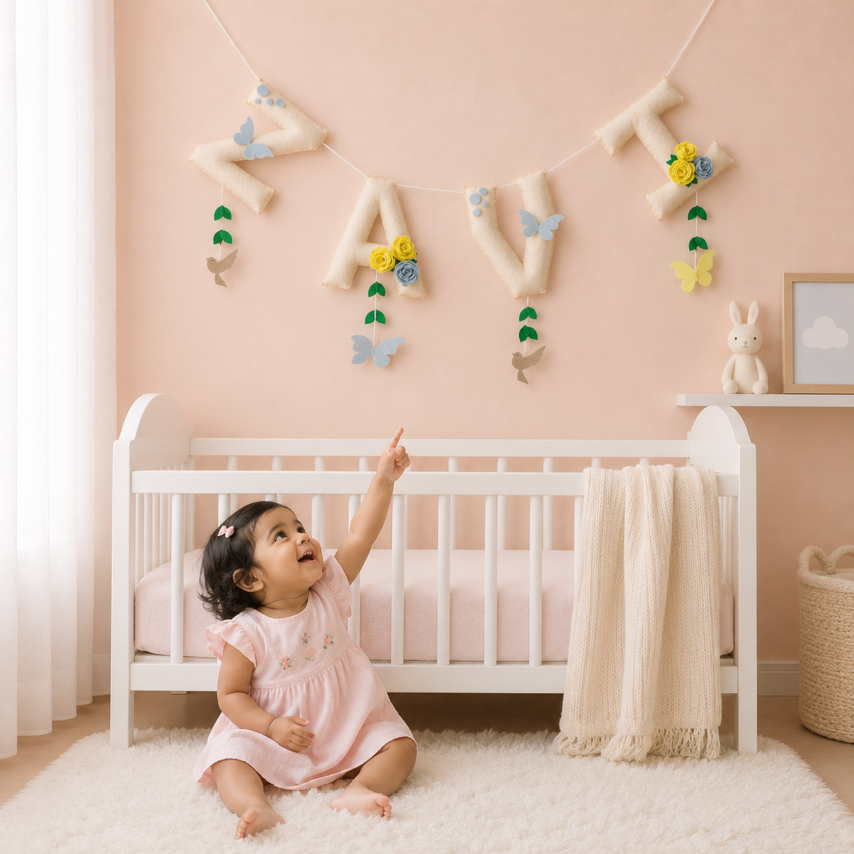 Babble Wrap Butterfly Meadows Name Bunting/Garland
