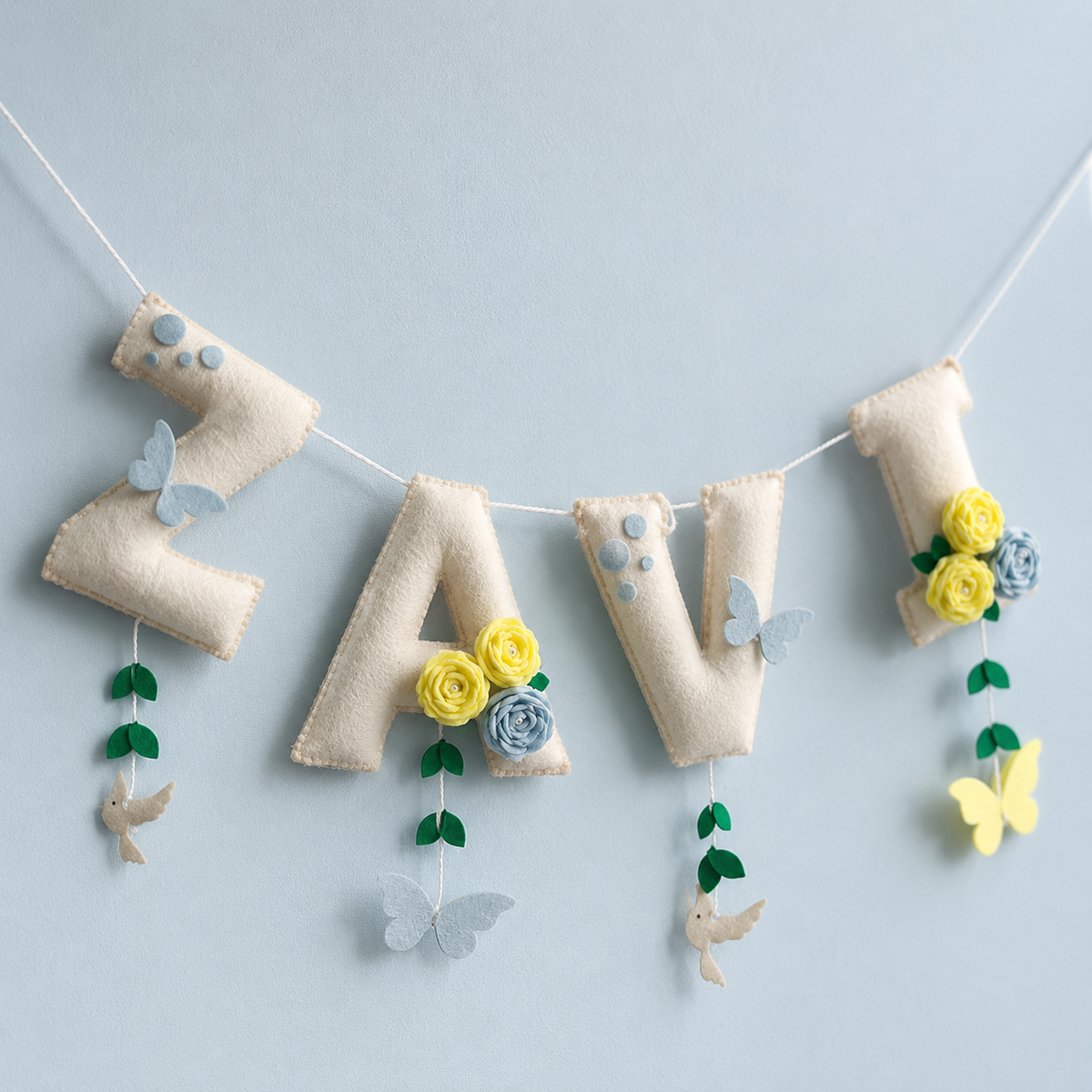 Babble Wrap Butterfly Meadows Name Bunting/Garland