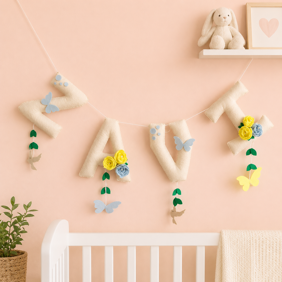 Babble Wrap Butterfly Meadows Name Bunting/Garland